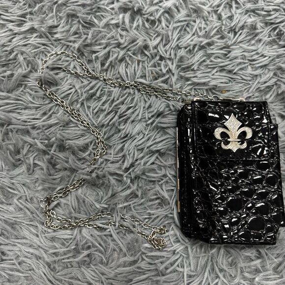 Small Reptile Print Wallet with Crossbody Strap - Picture 1 of 5